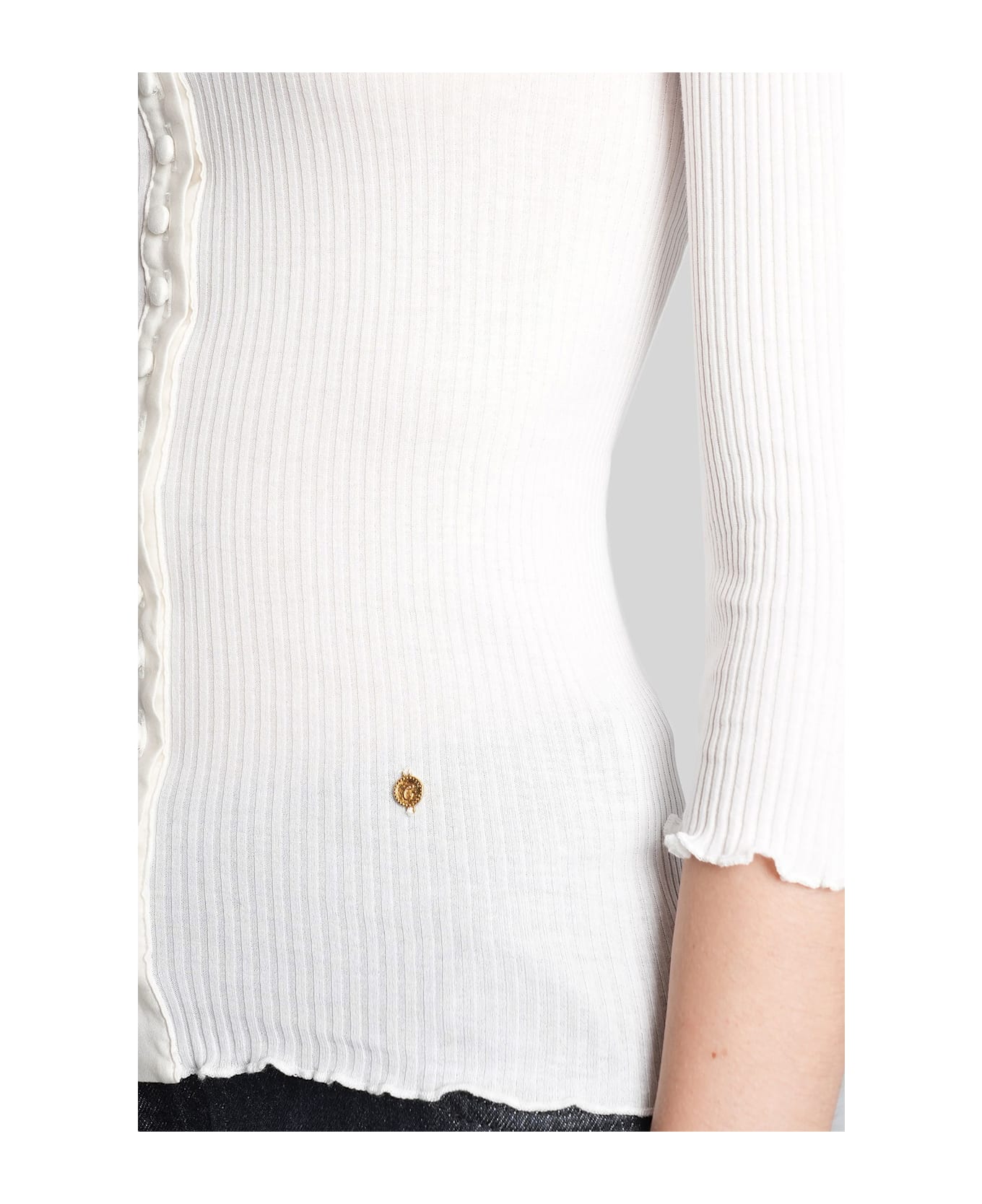 Chloé Cardigan In White Cotton - white
