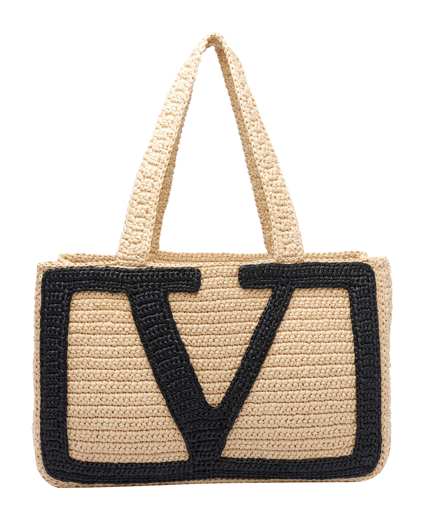 Valentino Garavani Viva Superstar Crochet Tote Bag - Beige