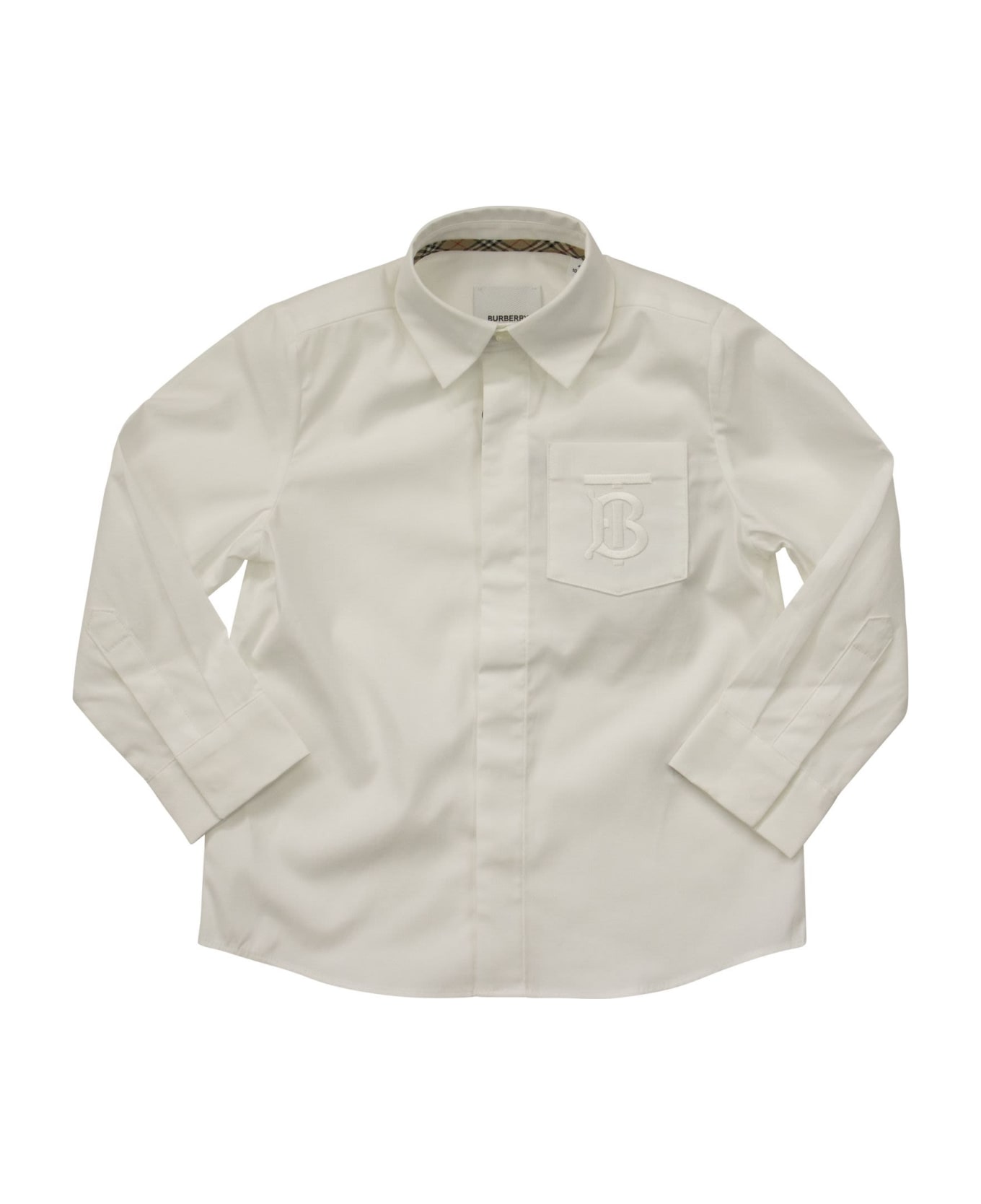 Burberry Owen - Monogrammed Stretch Cotton Poplin Shirt