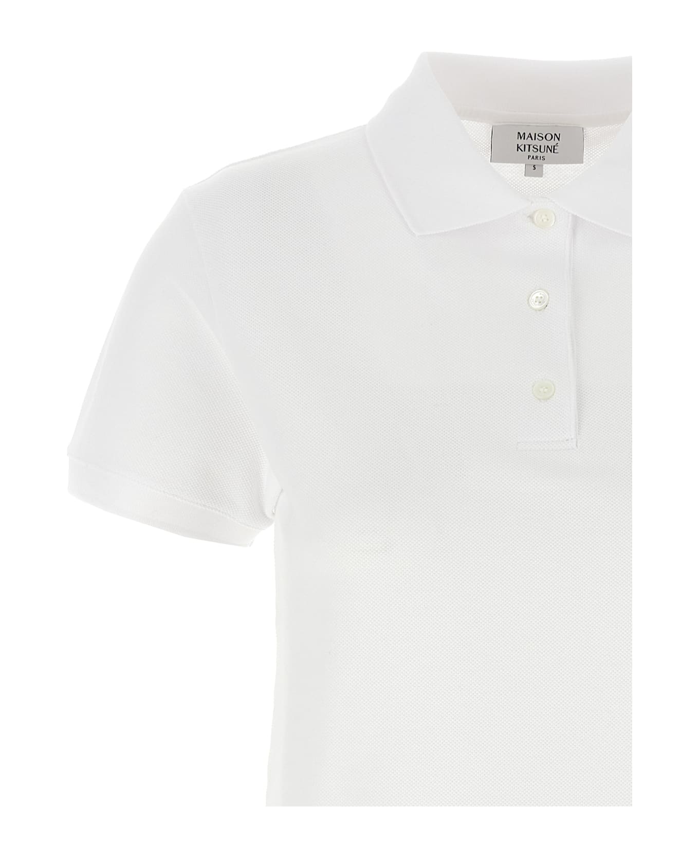 Maison Kitsuné 
baby Fox
 Polo Shirt - White