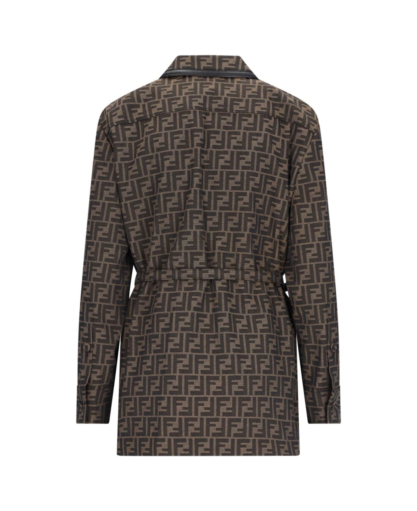 Fendi Belt Detail Jacket - W Tobacco