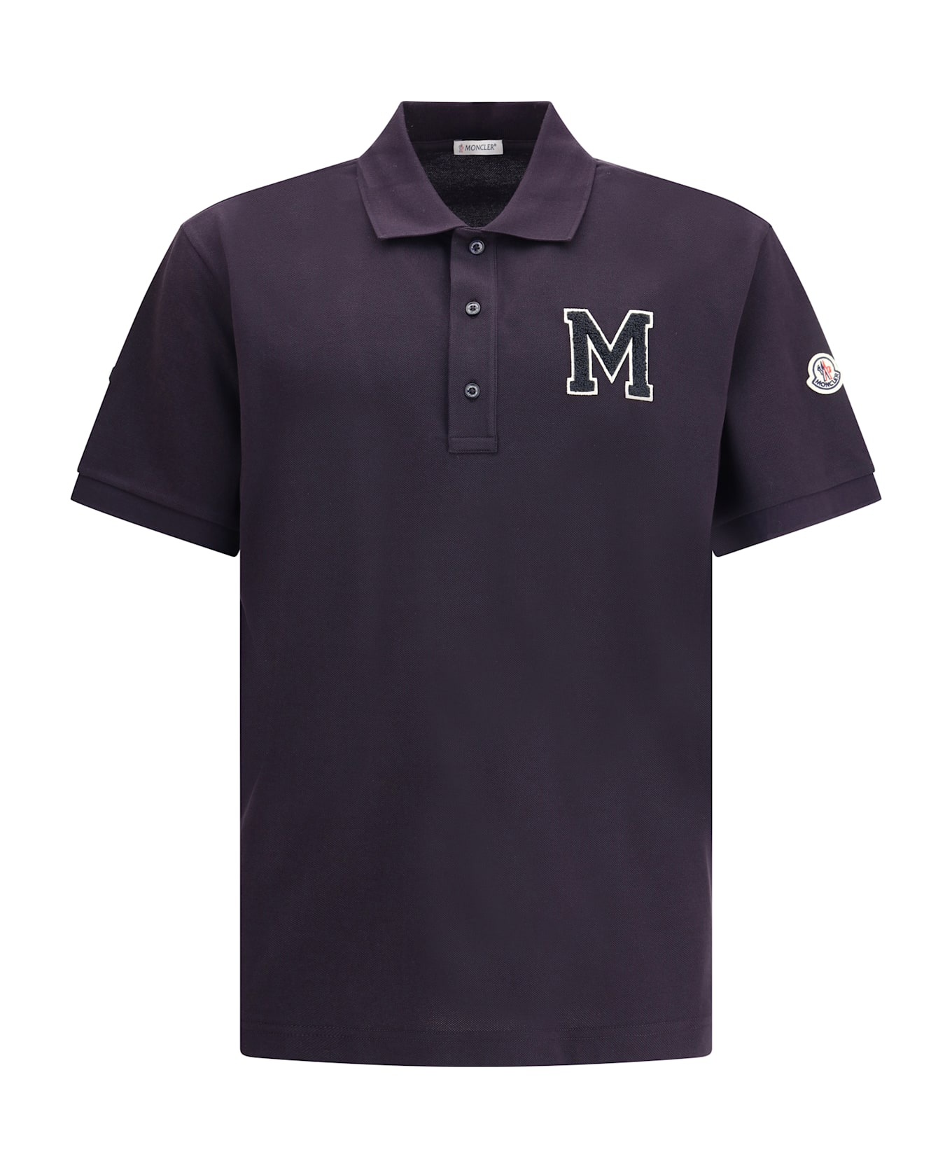 Moncler Polo Shirt With Logo Patch