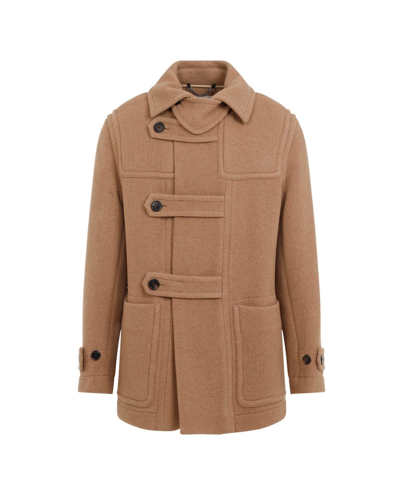 Dries Van Noten Chin Strap Coat - Brown