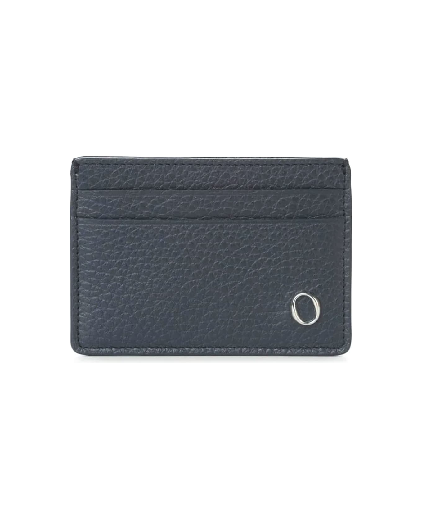 Orciani Micron Leather Card Holder - Blue バッグ