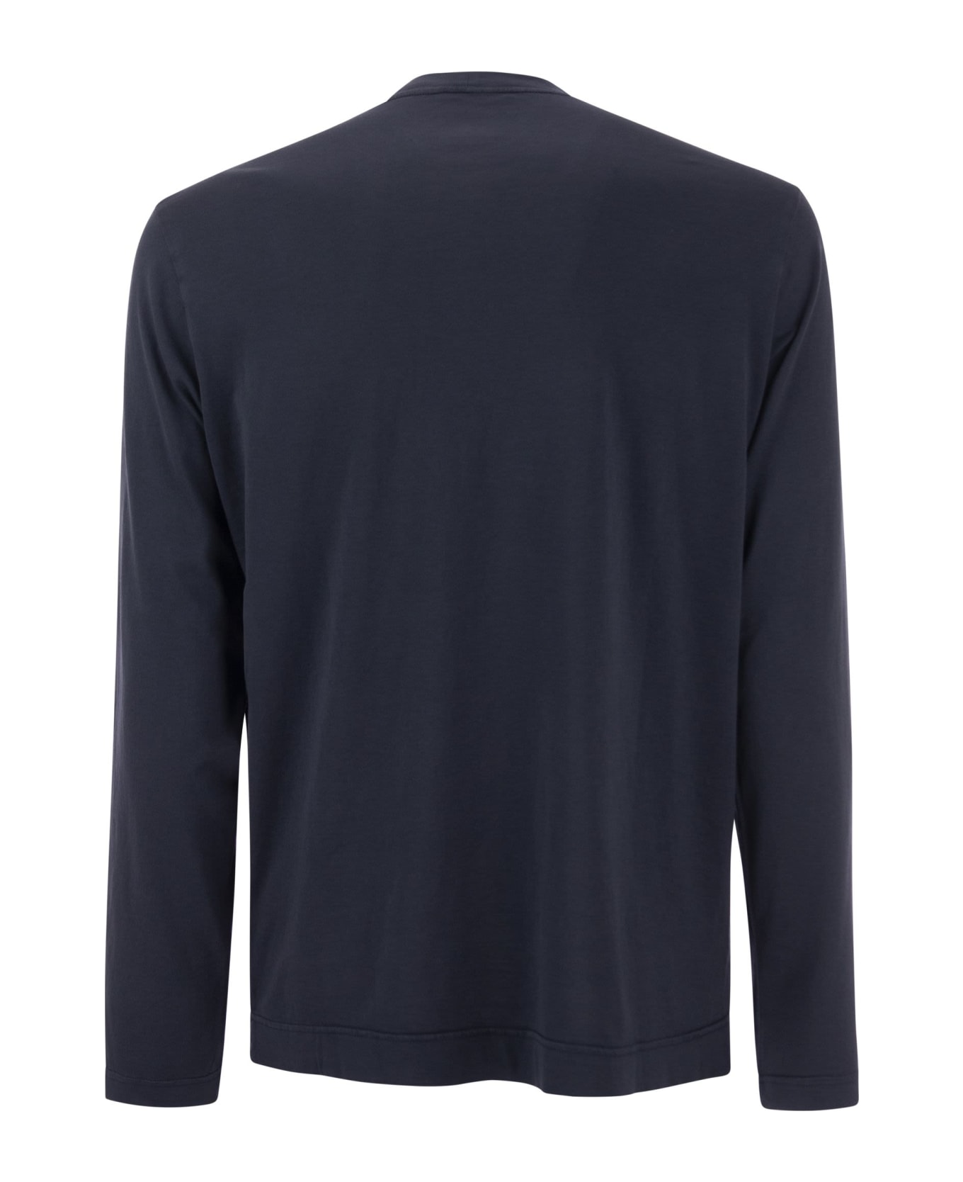 Fedeli Long-sleeved Crew-neck T-shirt - Blue