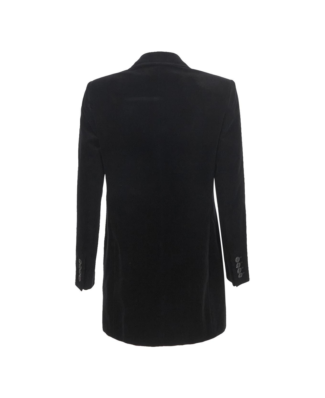 Saint Laurent Velvet Jacket - BLACK コート