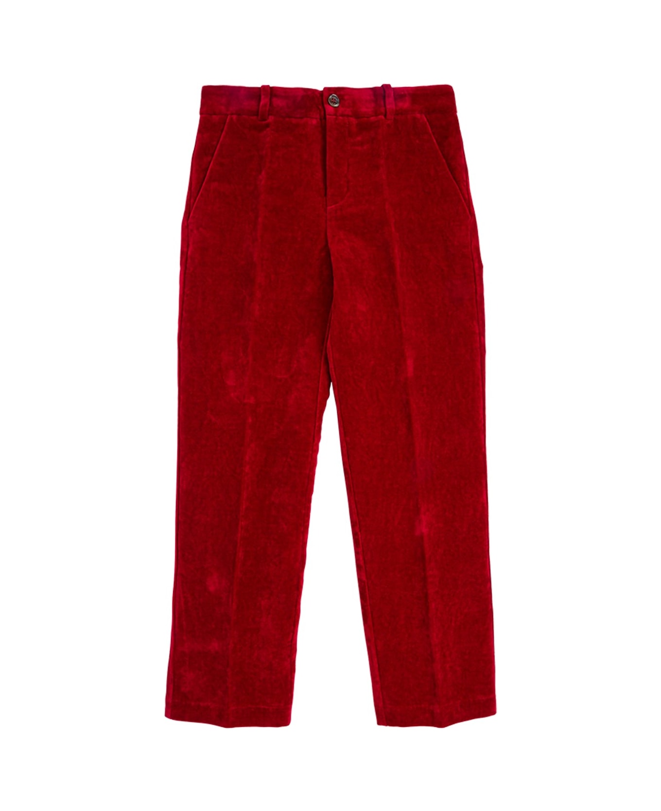 Gucci Bordeaux Velvet Trousers - Red
