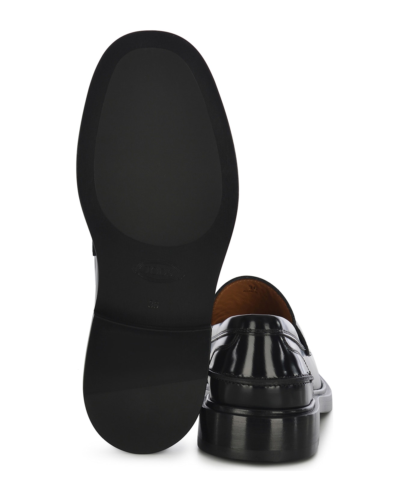 Tod's Leather Loafers - Black