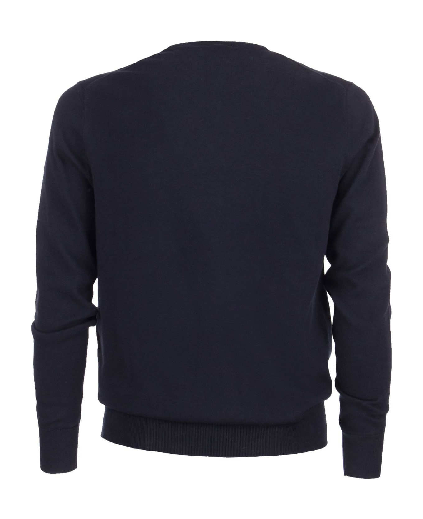 Ralph Lauren Slim Fit Cotton Sweater - Hunter Navy