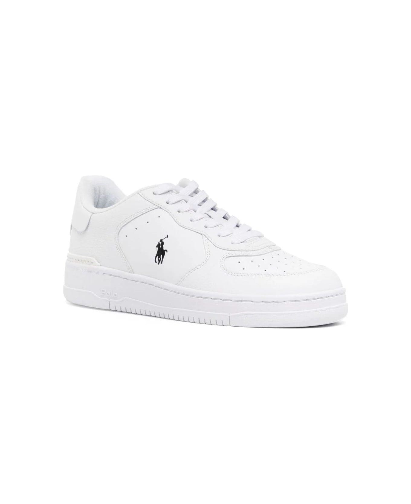 Ralph Lauren Masters Court Low-top Sneakers - White/black