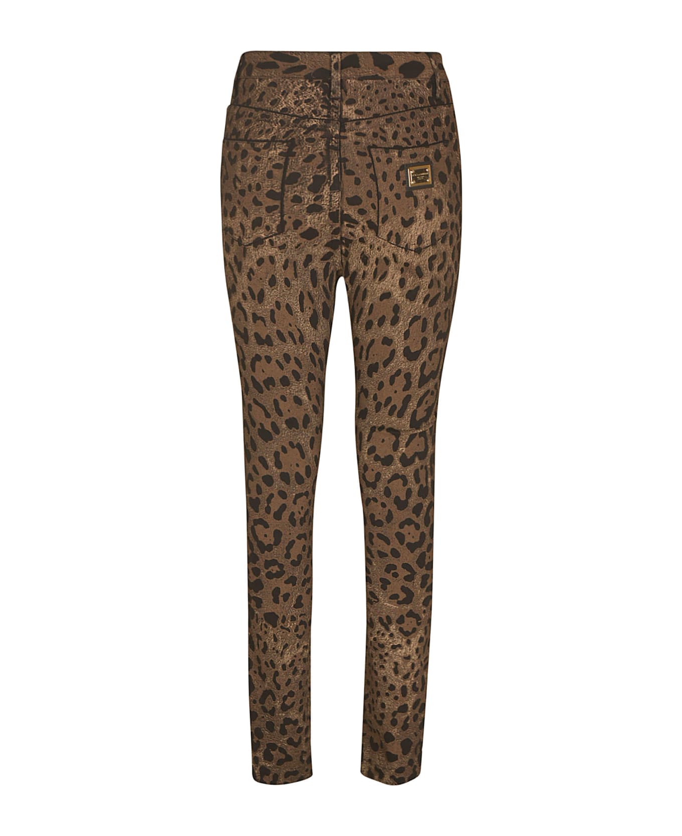 Dolce & Gabbana Animal Print Jeans - Brown/Black