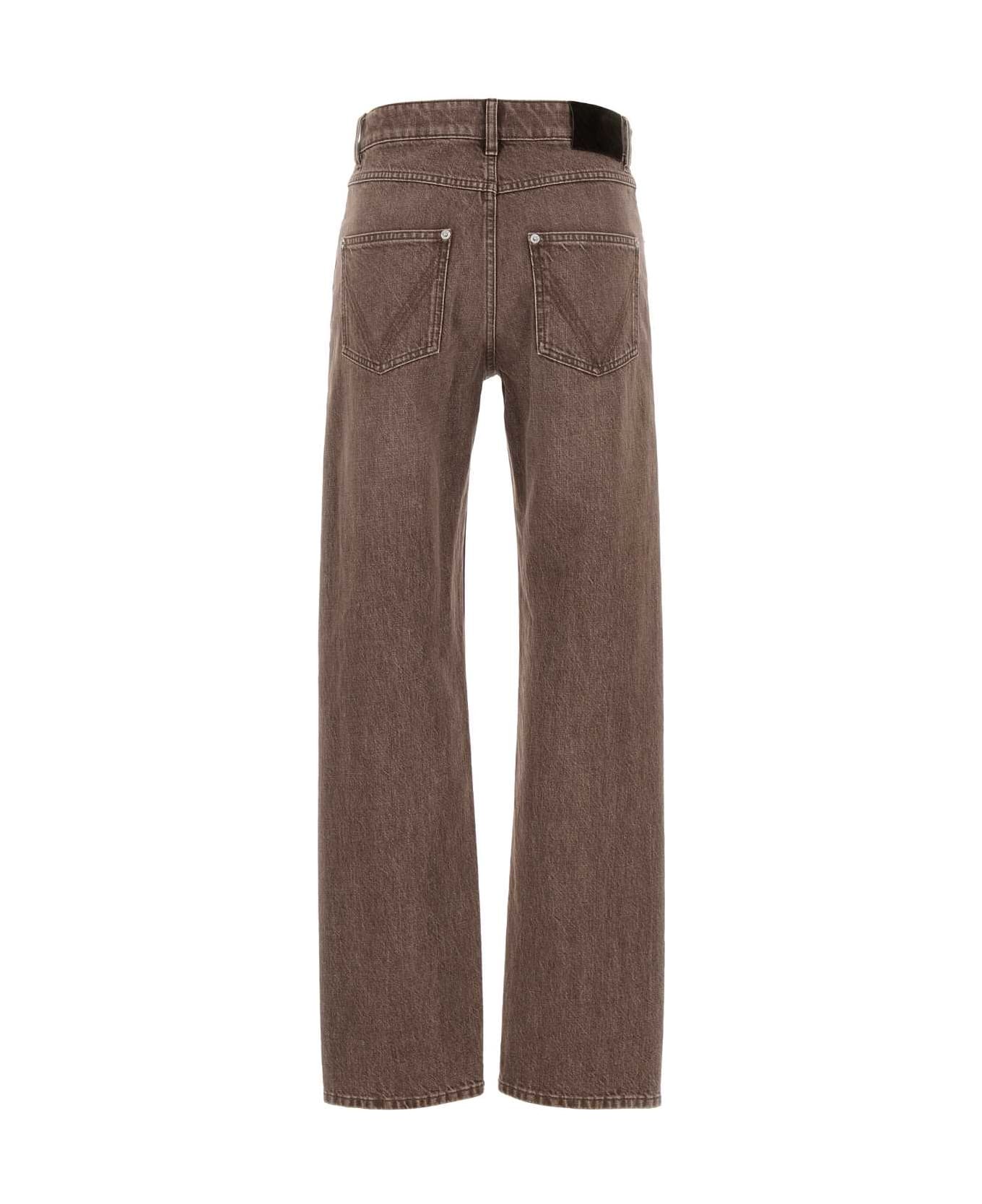 Bottega Veneta Mud Denim Jeans - BROWN