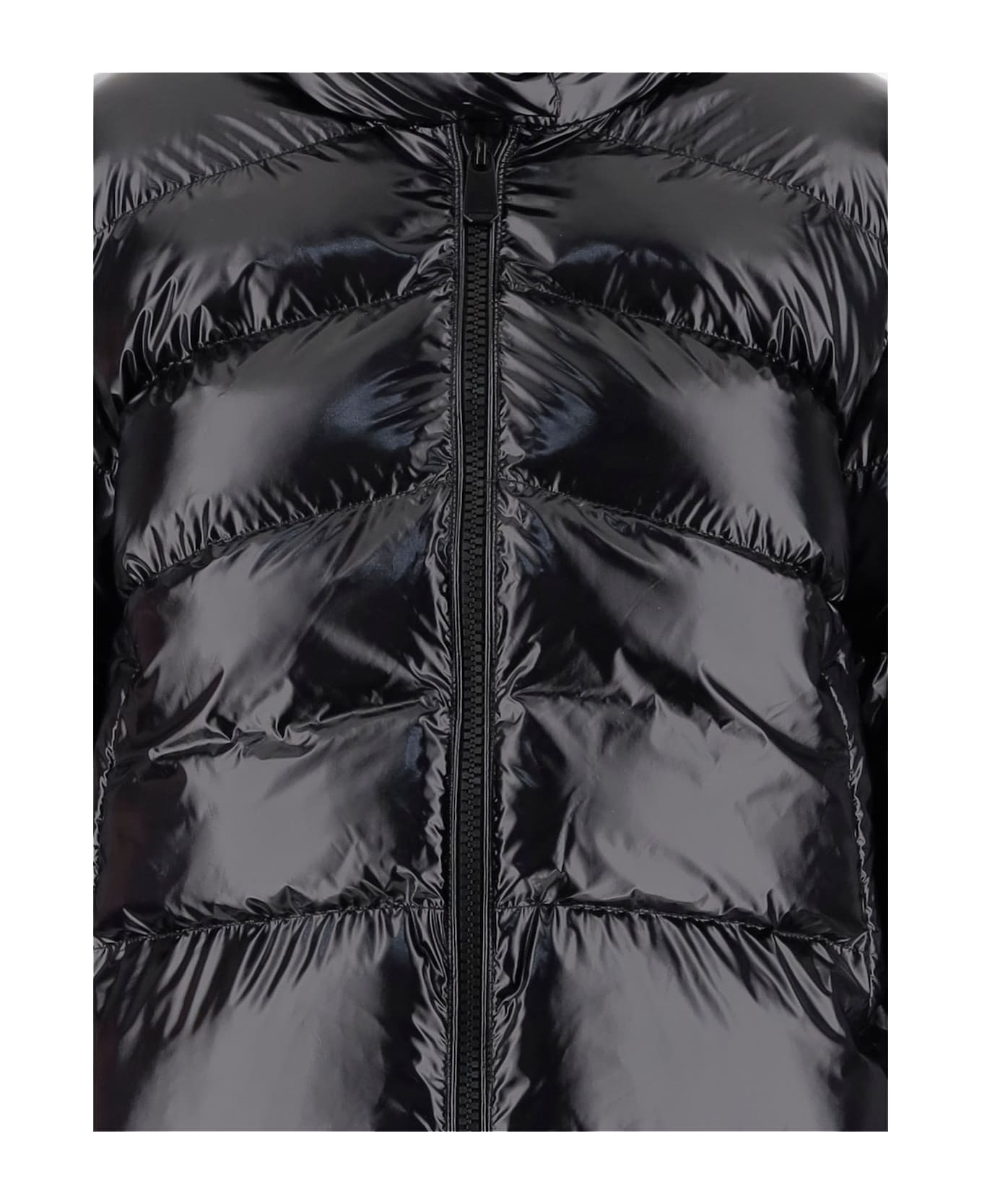 Pinko Glossy Nylon Padded Down Jacket - Black
