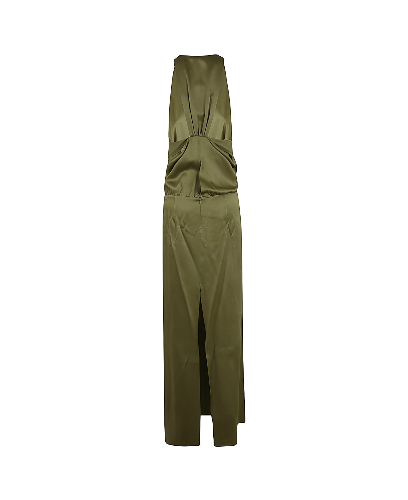 Blumarine 2a420a Long Dress - Gray Green ワンピース＆ドレス