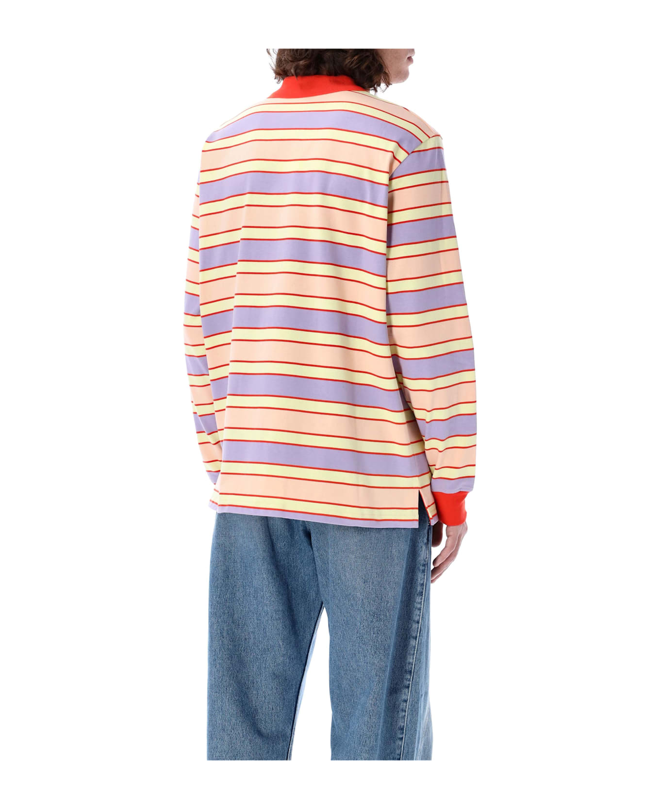 J.W. Anderson Striped Polo - PINK MULTI
