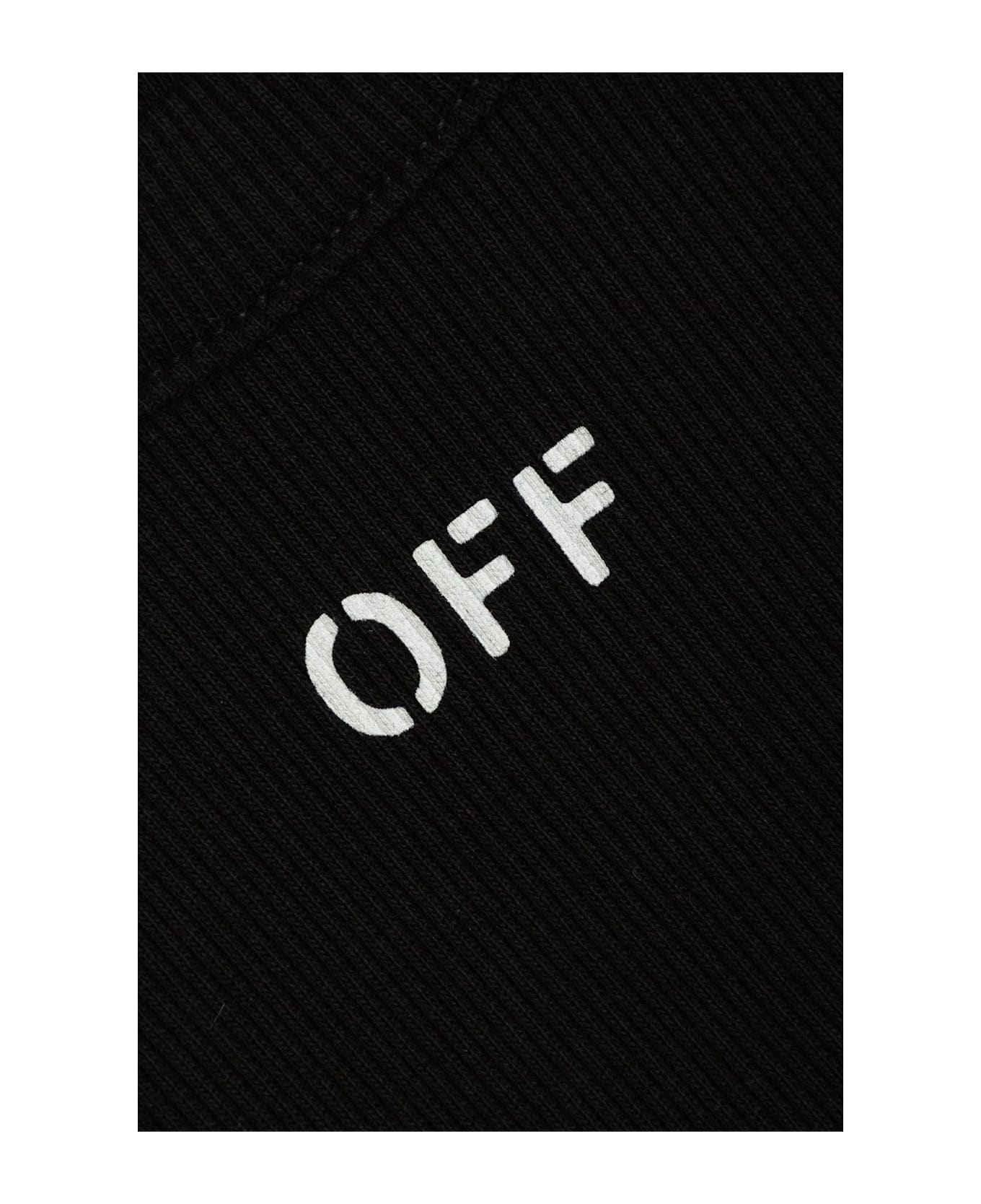 Off-White Stamp Ribbed Tank Top - Black White