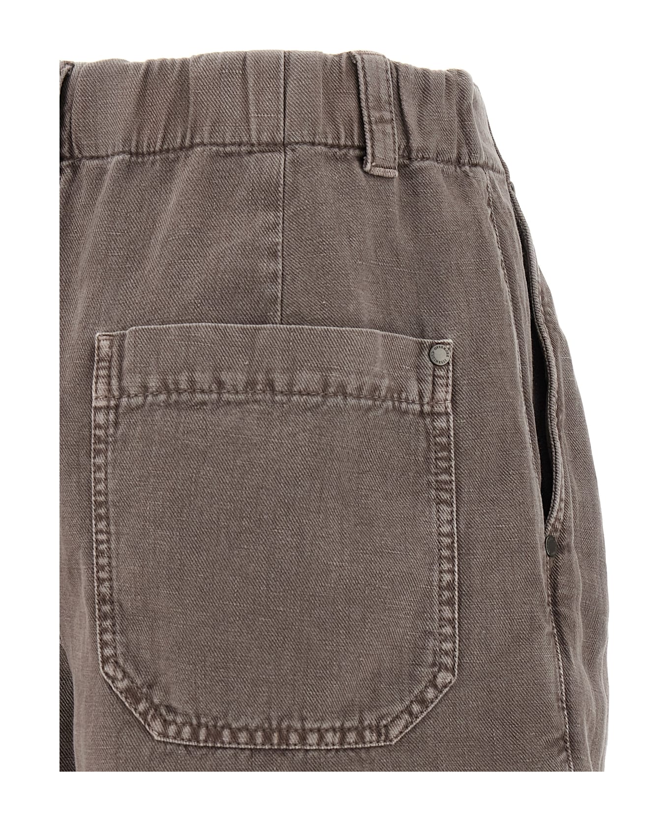 Brunello Cucinelli Linen Cotton Shorts - Brown
