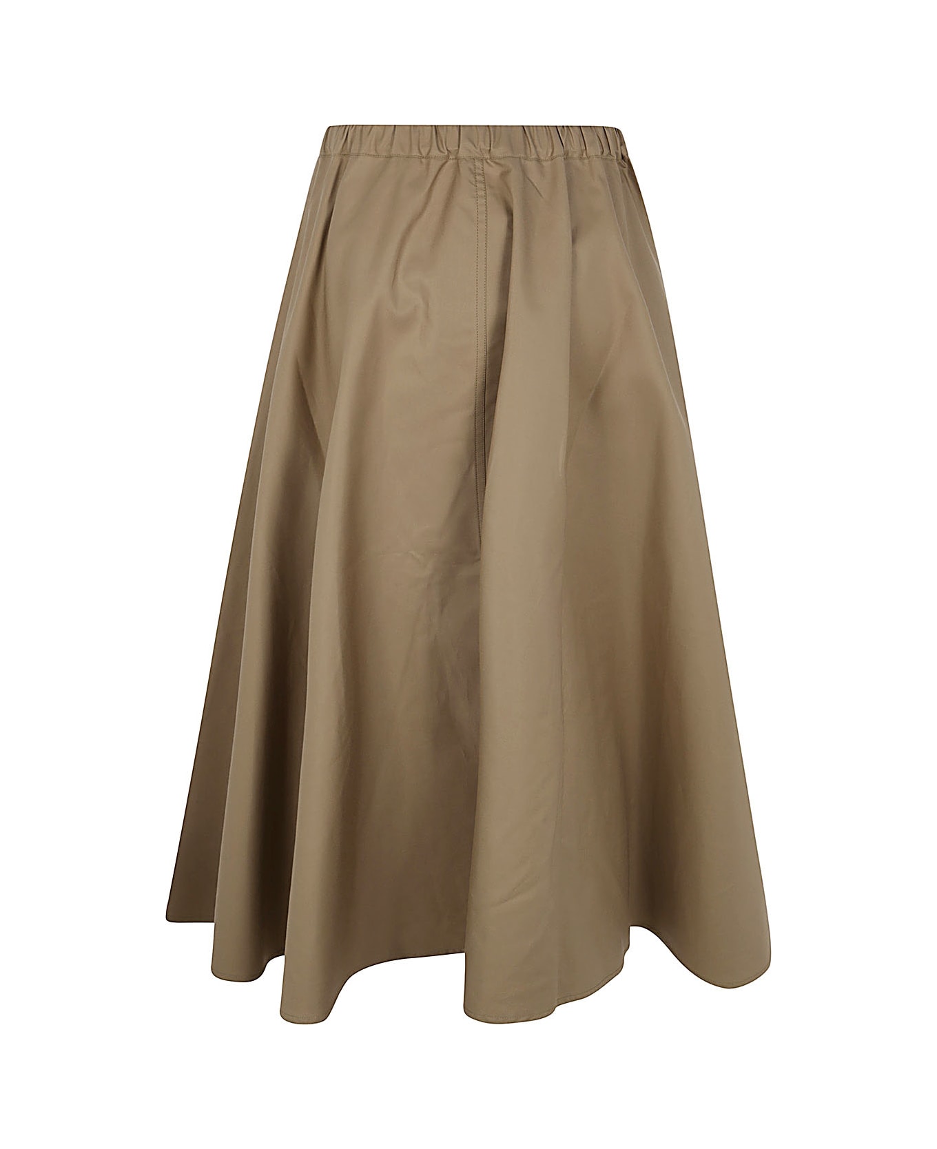 Sofie d'Hoore Wide Midi Skirt With Big Patched Pockets - Dune