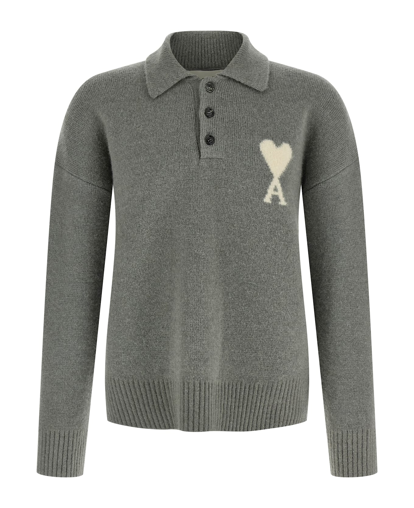 Ami Alexandre Mattiussi 
ami De Coeur
 Polo Shirt - Gray