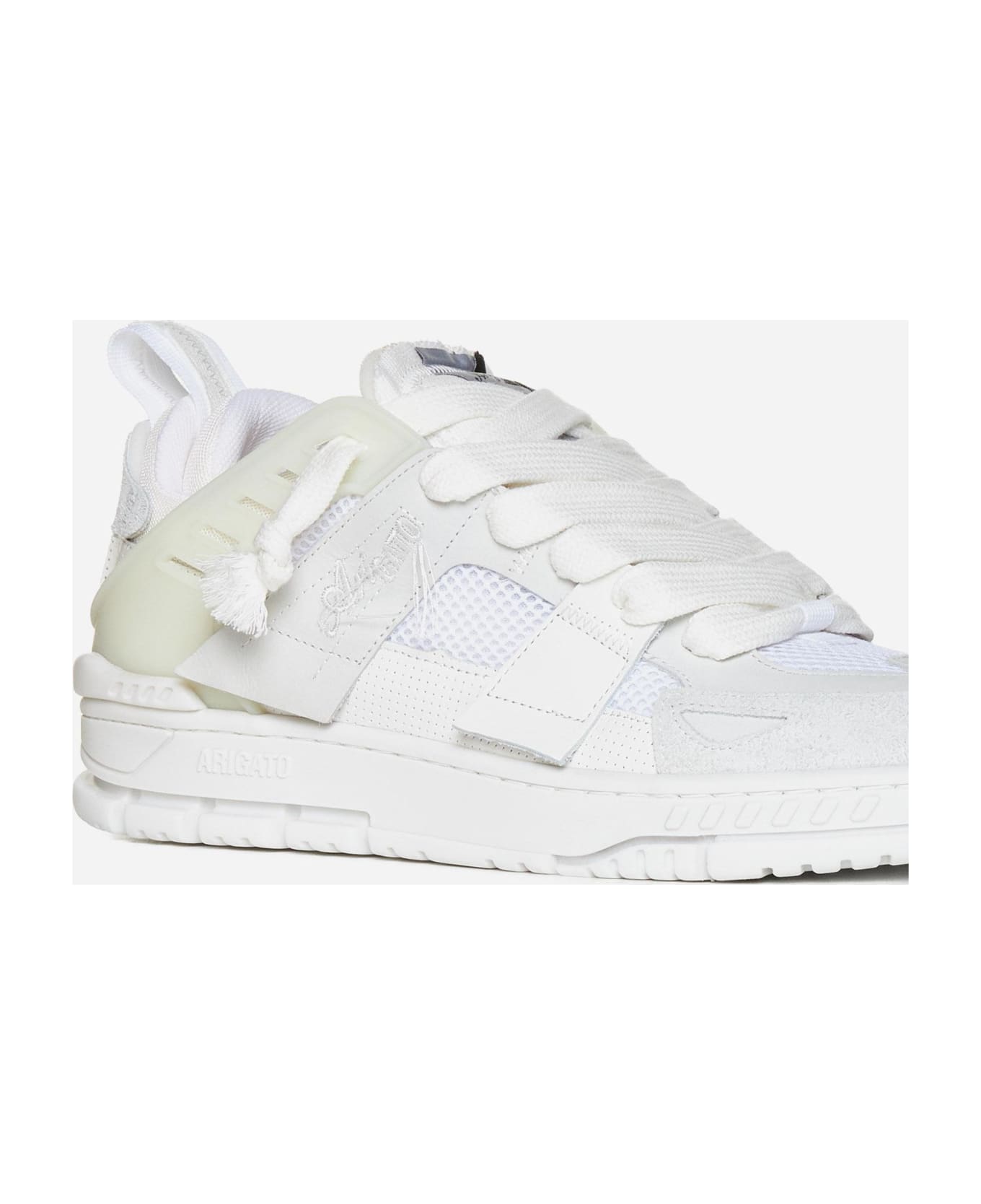 Axel Arigato Area Patchwork Mesh And Leather Sneakers - White