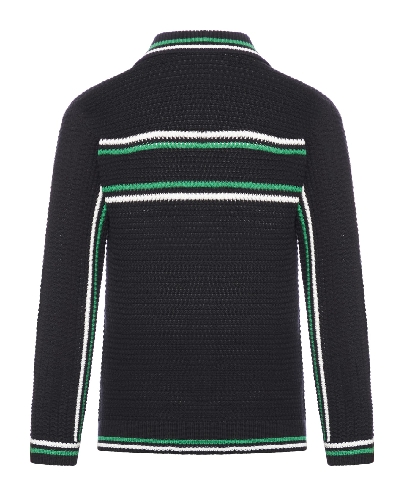 Casablanca Crochet Effect Tennis Shacket - Black