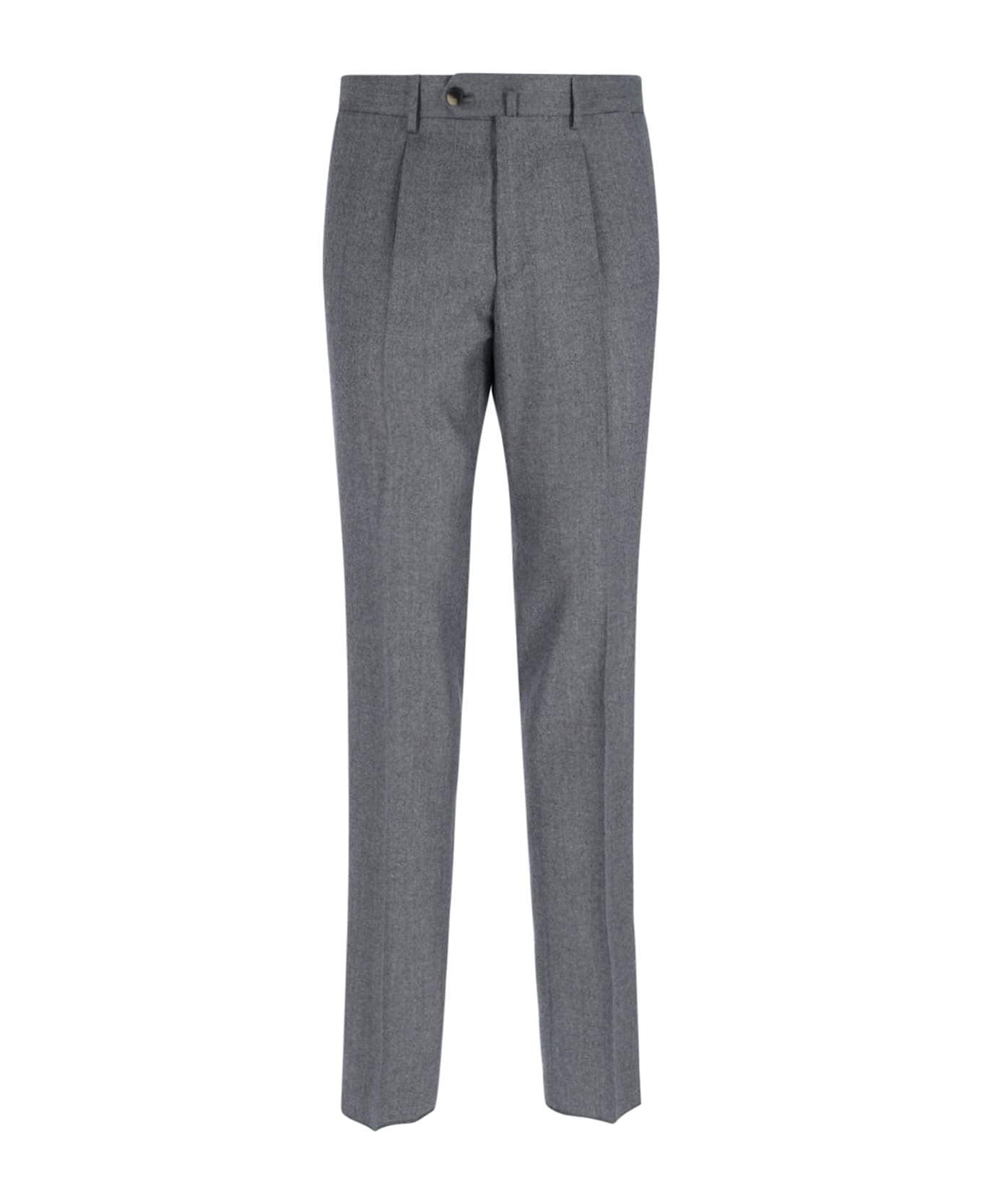 Caruso Single-breasted Wool Suit - Gray