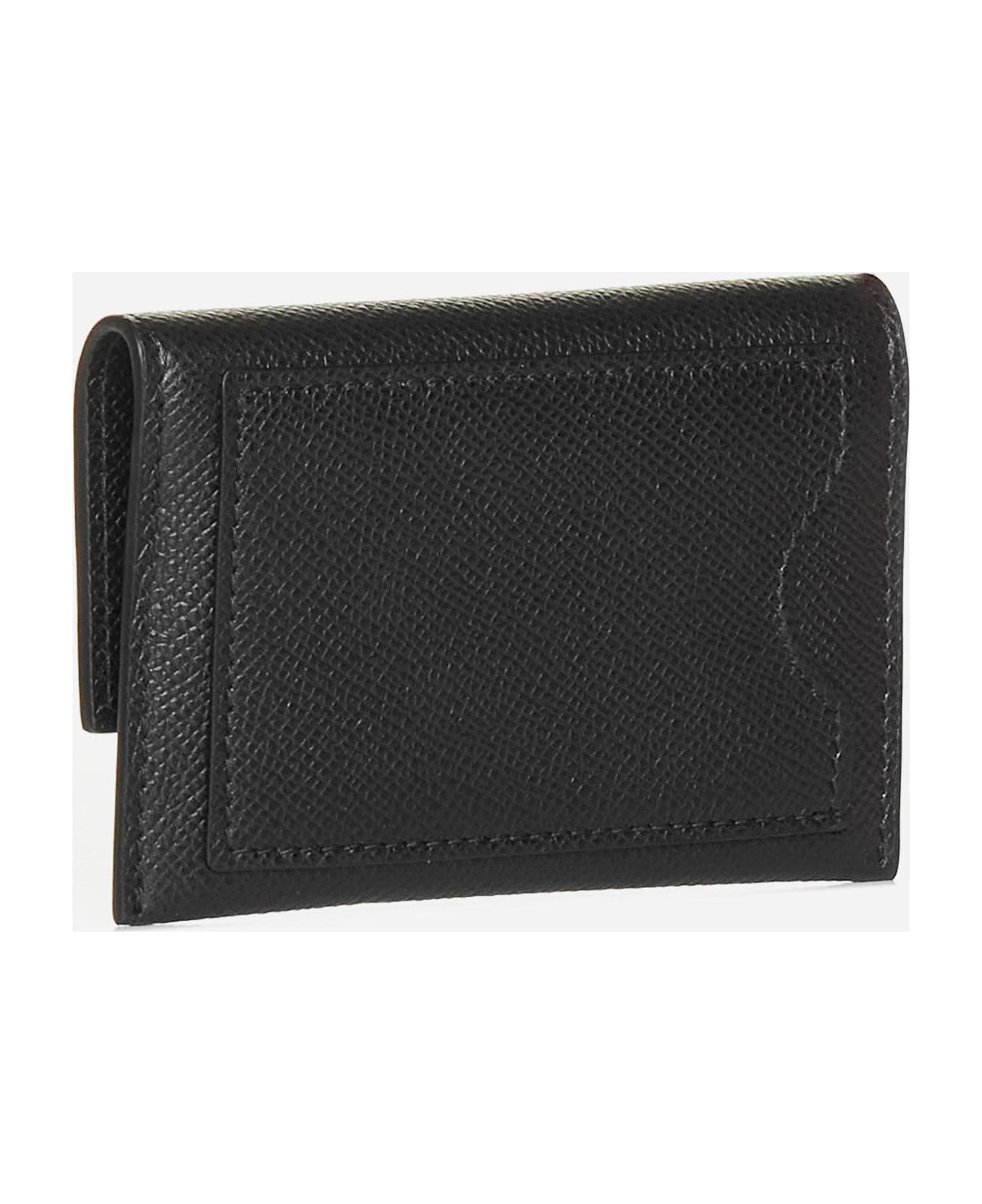 Ferragamo Vara Leather Card Holder - BLACK 財布