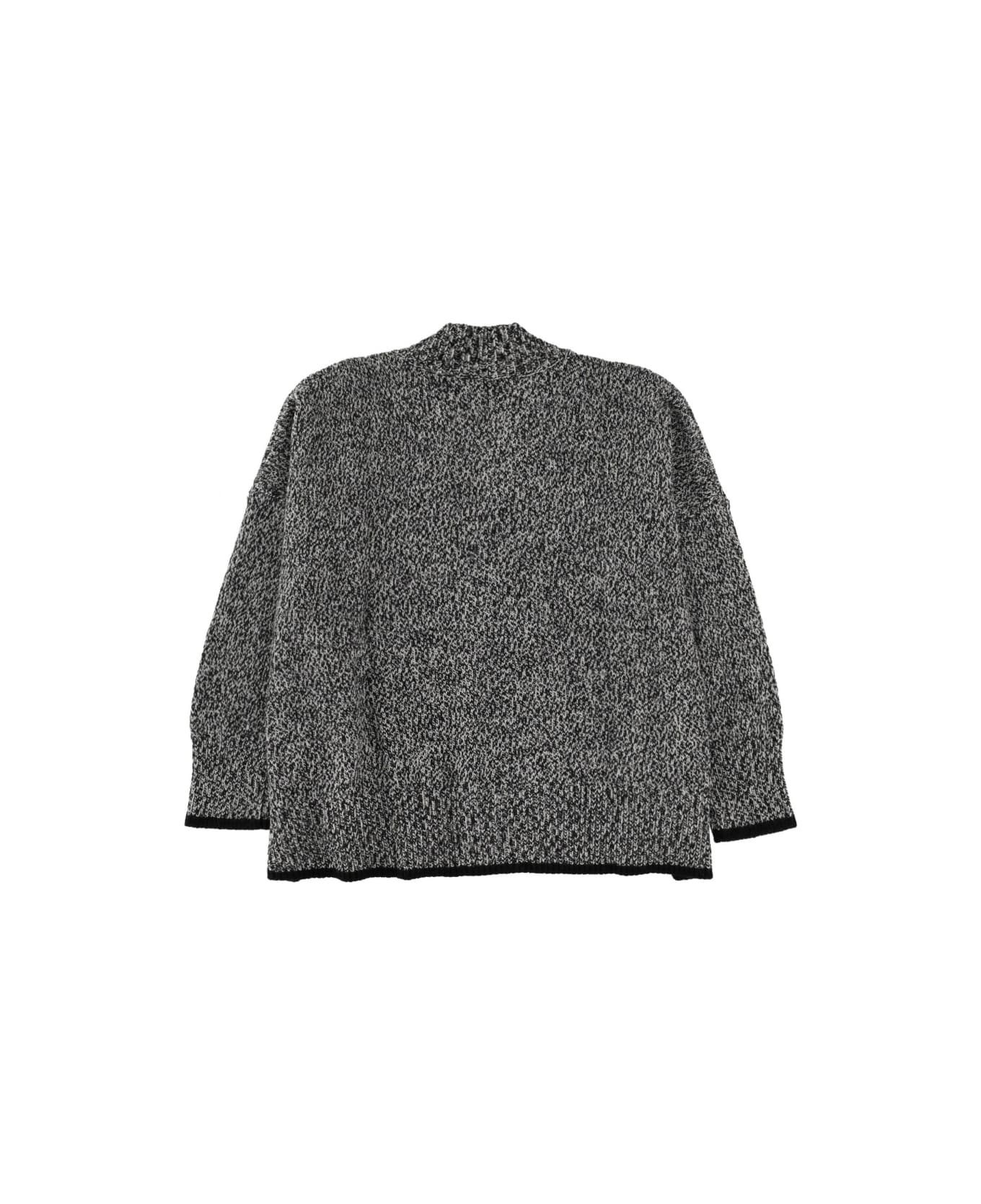 Circus Hotel Cardigan With Mouliné Workmanship - MULTICOLOUR