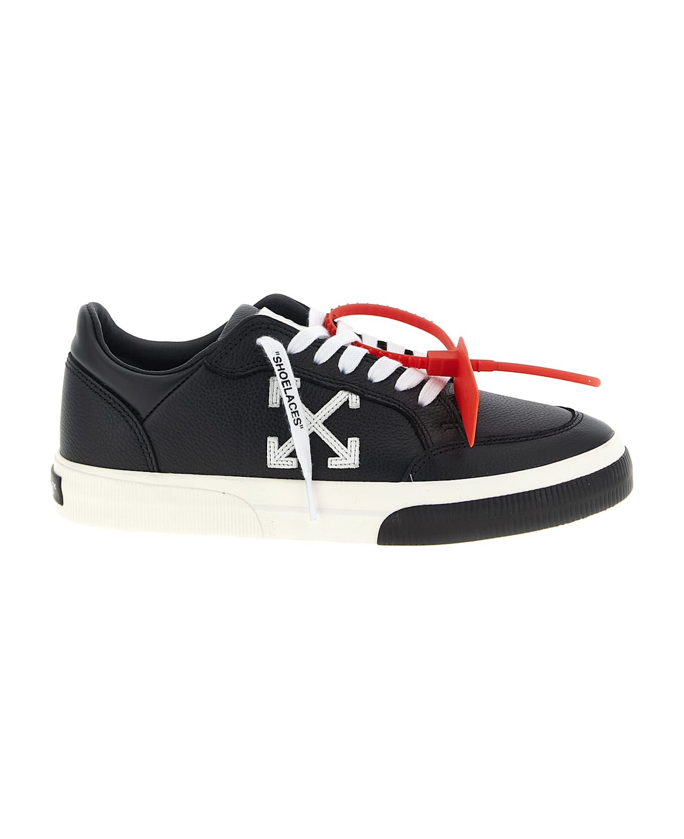 Off-White 'new Low Vulcanized Leather' Sneakers - White/Black