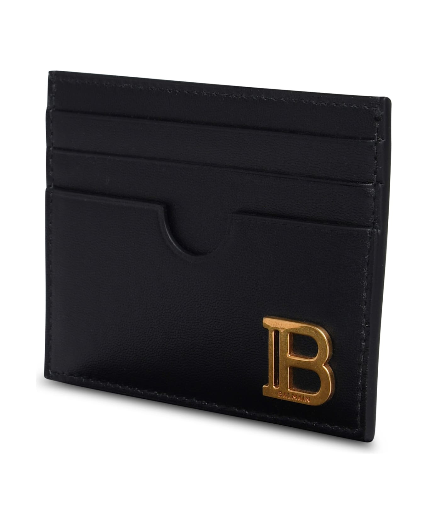Balmain Black Leather 'bbuzz' Cardholder - Black