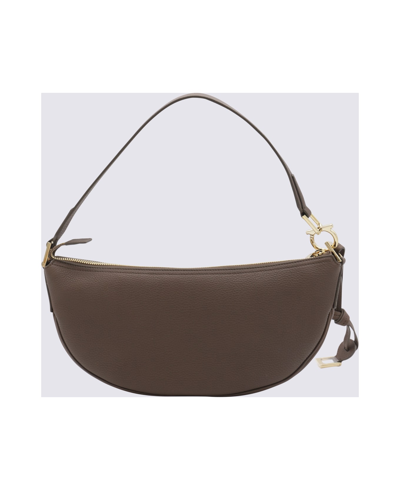 Ferragamo Brown Leather Crossbody Bag - CLAY