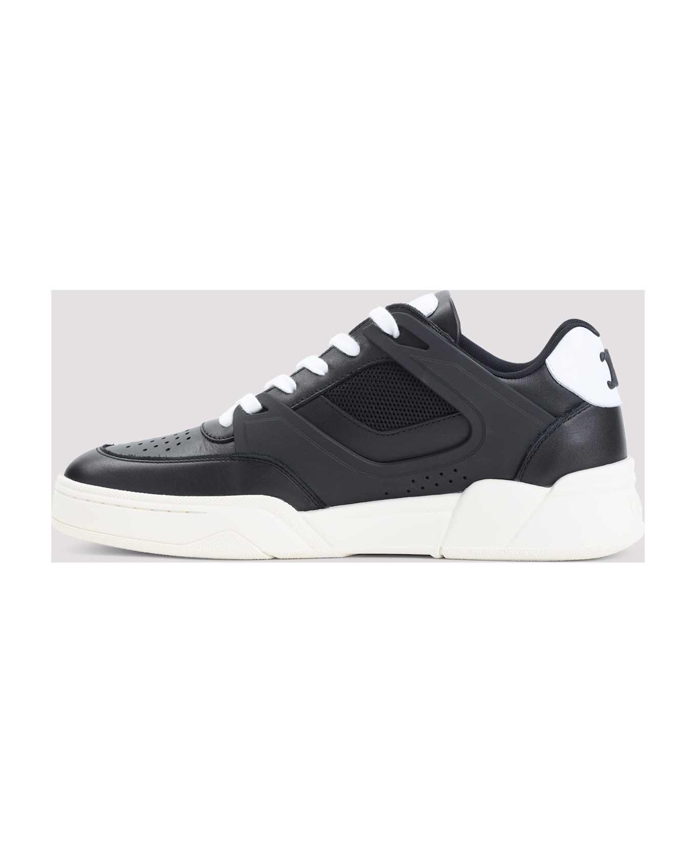 Celine Ct-09 Leather, Rubber And Mesh Sneakers - No Black
