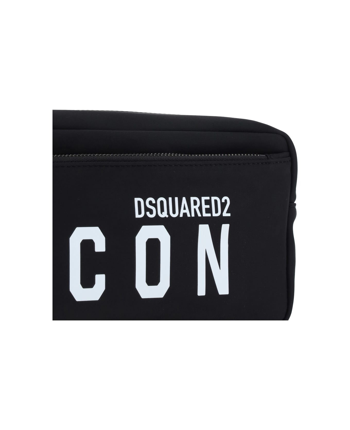 Dsquared2 Black Nylon Clutch Bag - Black トラベルバッグ