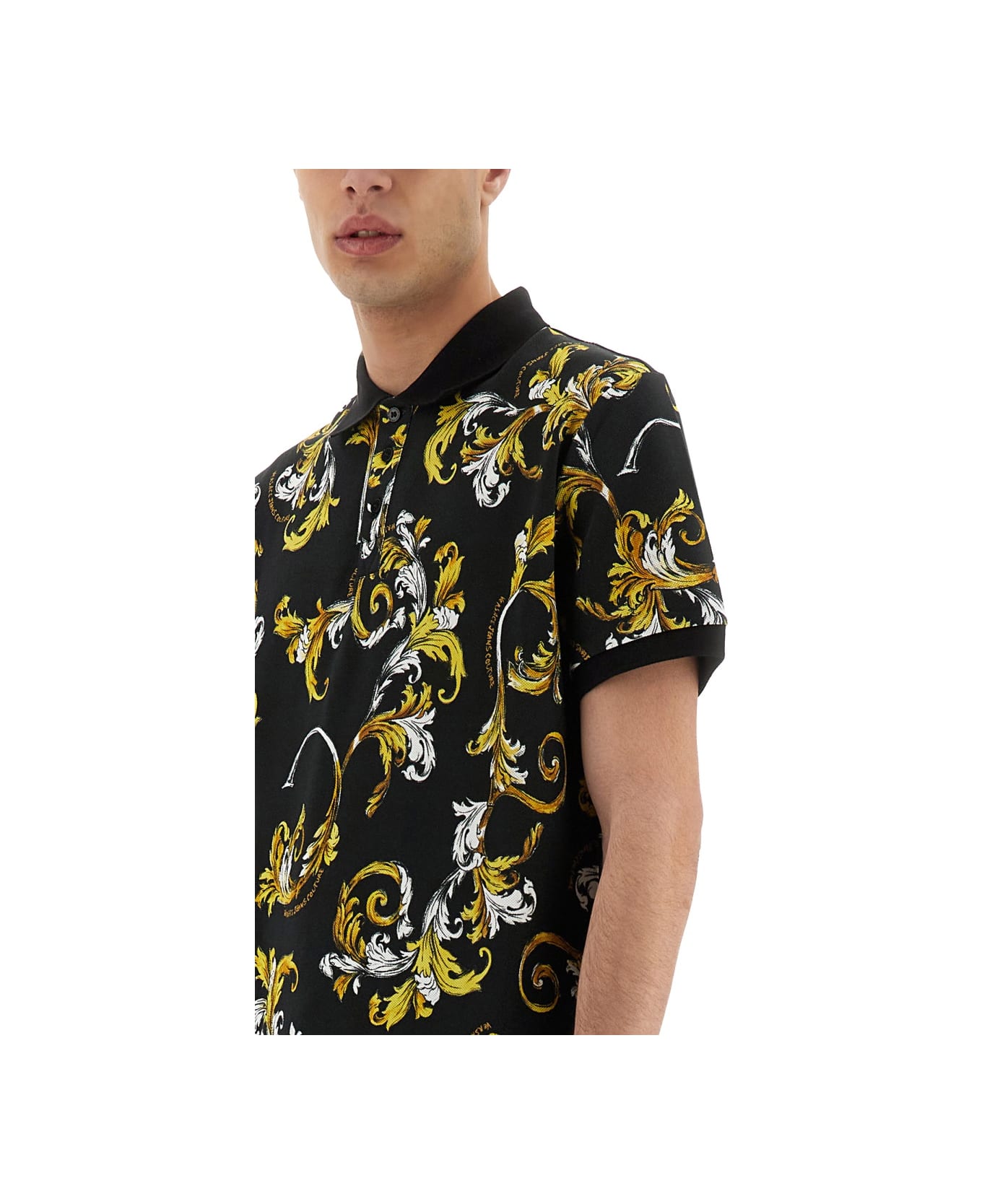Versace Jeans Couture Polo Outline Baroque - BLACK