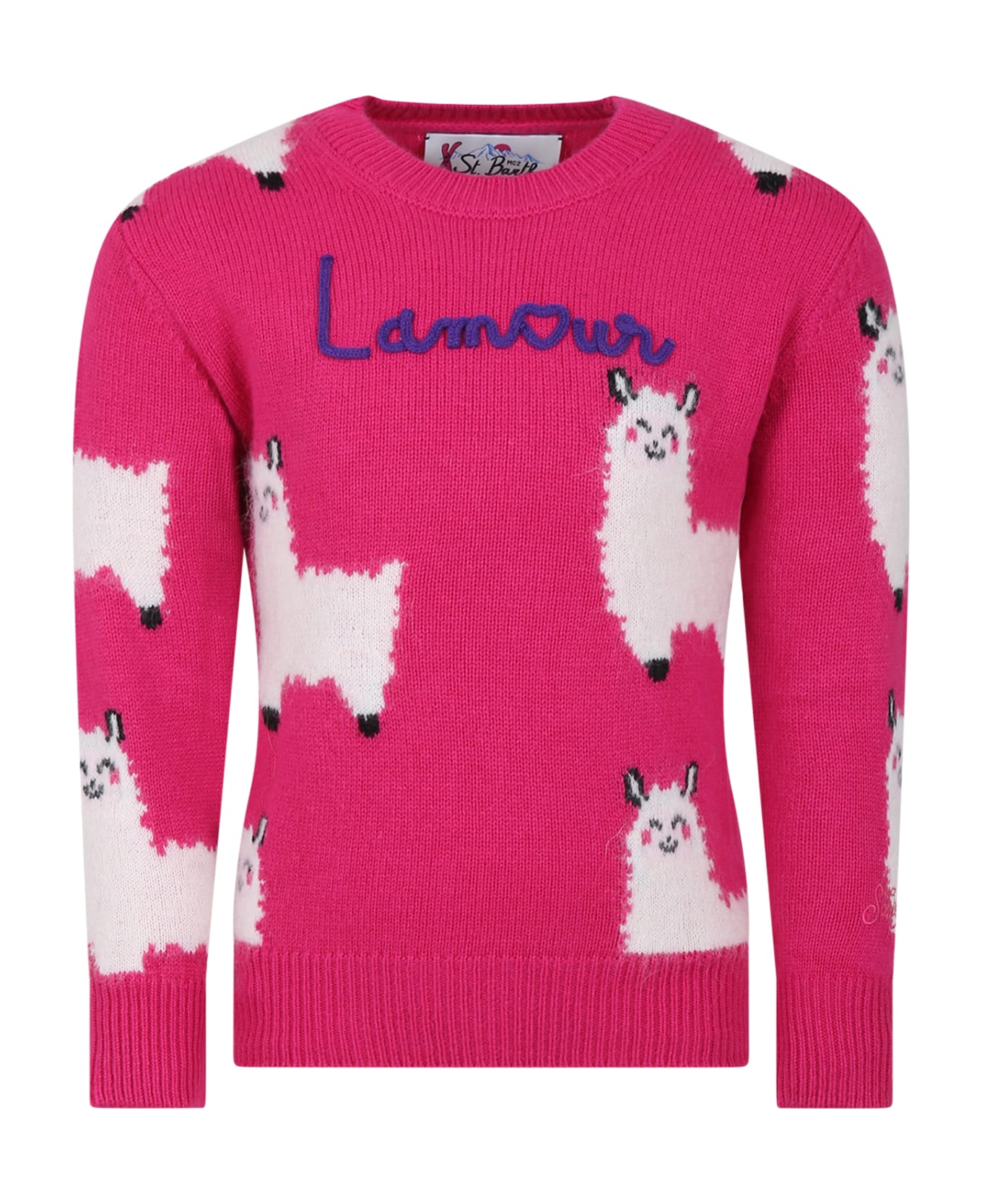 MC2 Saint Barth Fuchsia Sweater For Girl With Alpaca - Fuchsia ニットウェア＆スウェットシャツ