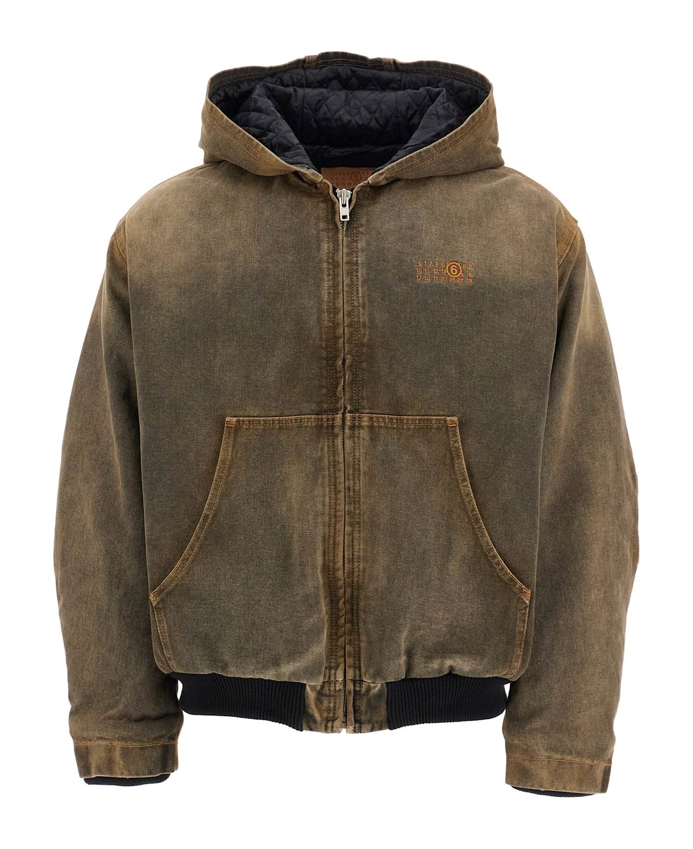 MM6 Maison Margiela Denim Delavã© Bomber - BROWN (Khaki)