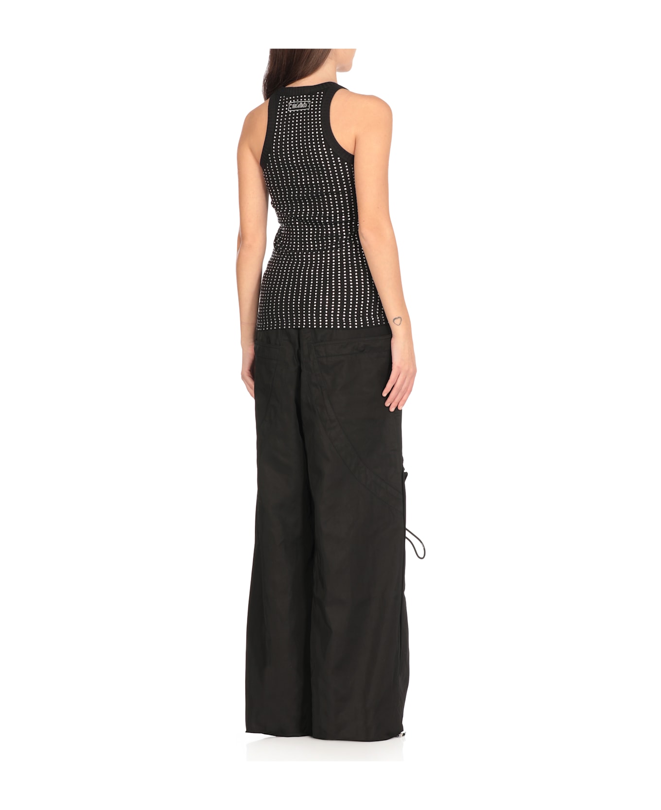 The Attico Cotton Top - Black