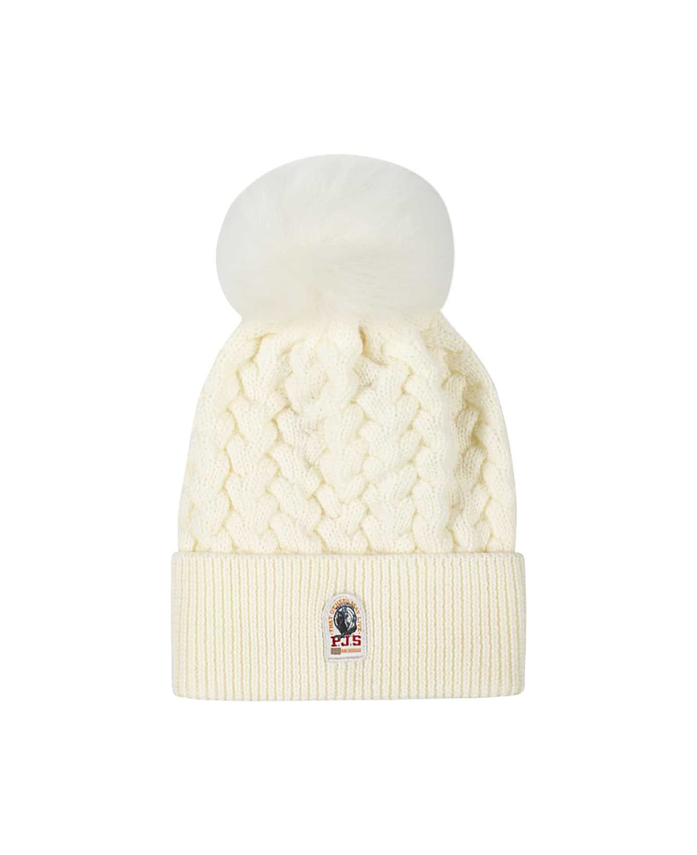 Parajumpers Knitted Beanie With Pom-pom - panna