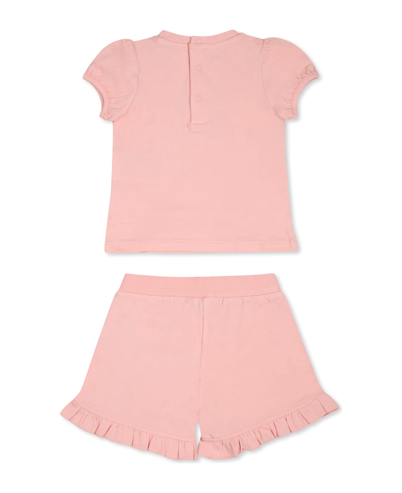 Moschino Pink Suit For Baby Girl With Teddy Bear - Pink