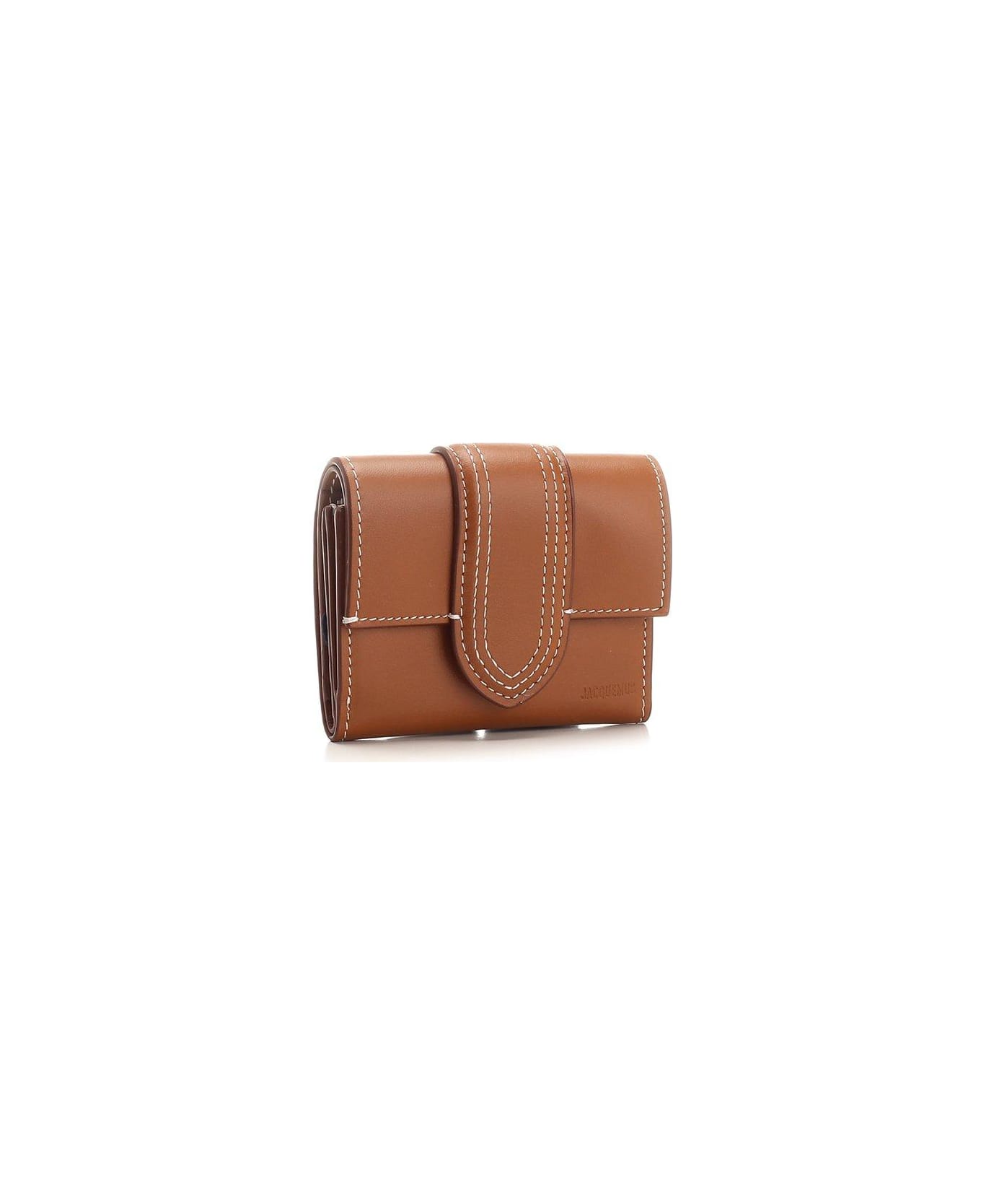 Jacquemus Le Compact Bambino Wallet - Leather Brown