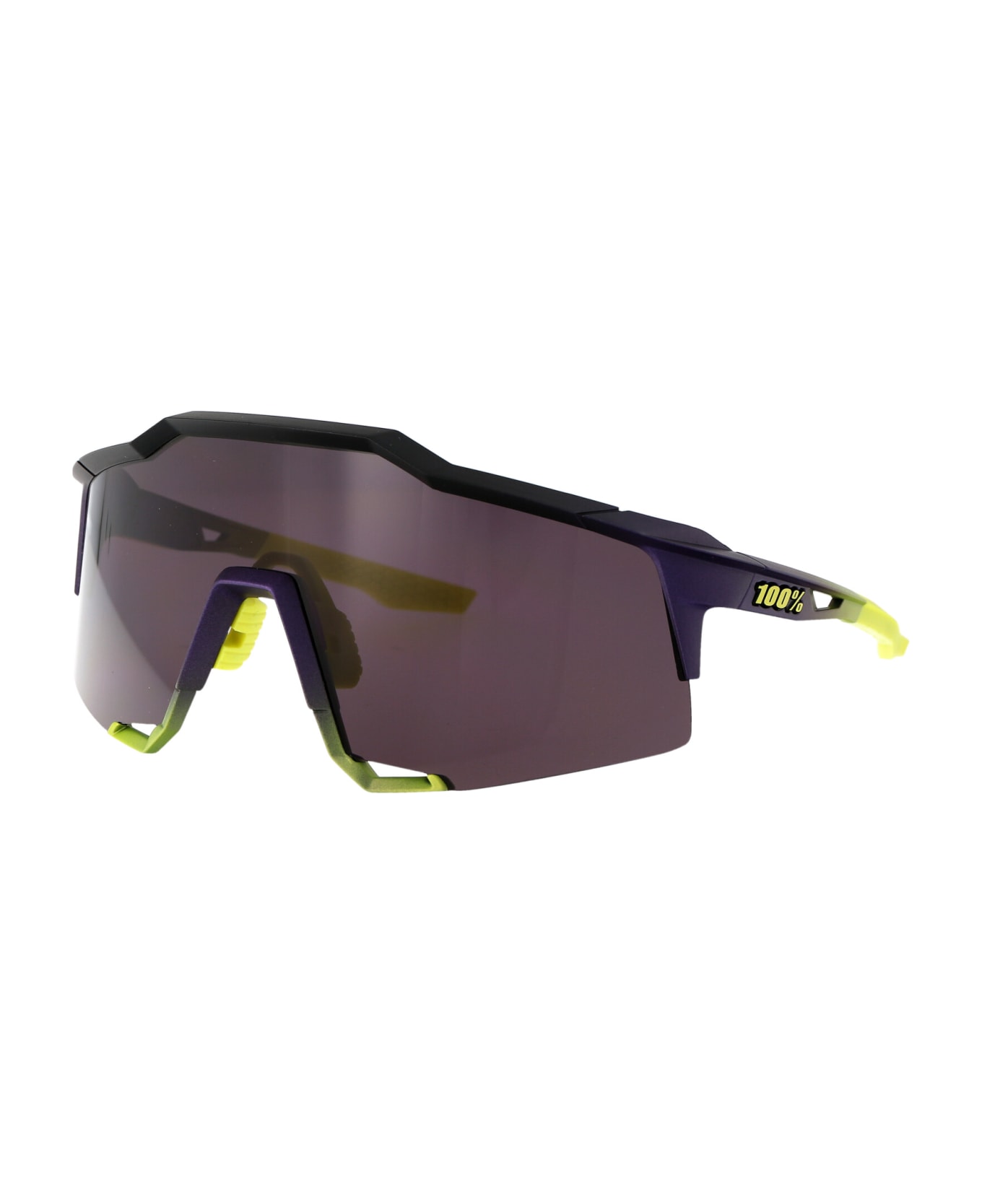 100% Speedcraft Sunglasses - Matte Metallic Digital Brights - Dark Purple Lens - OS