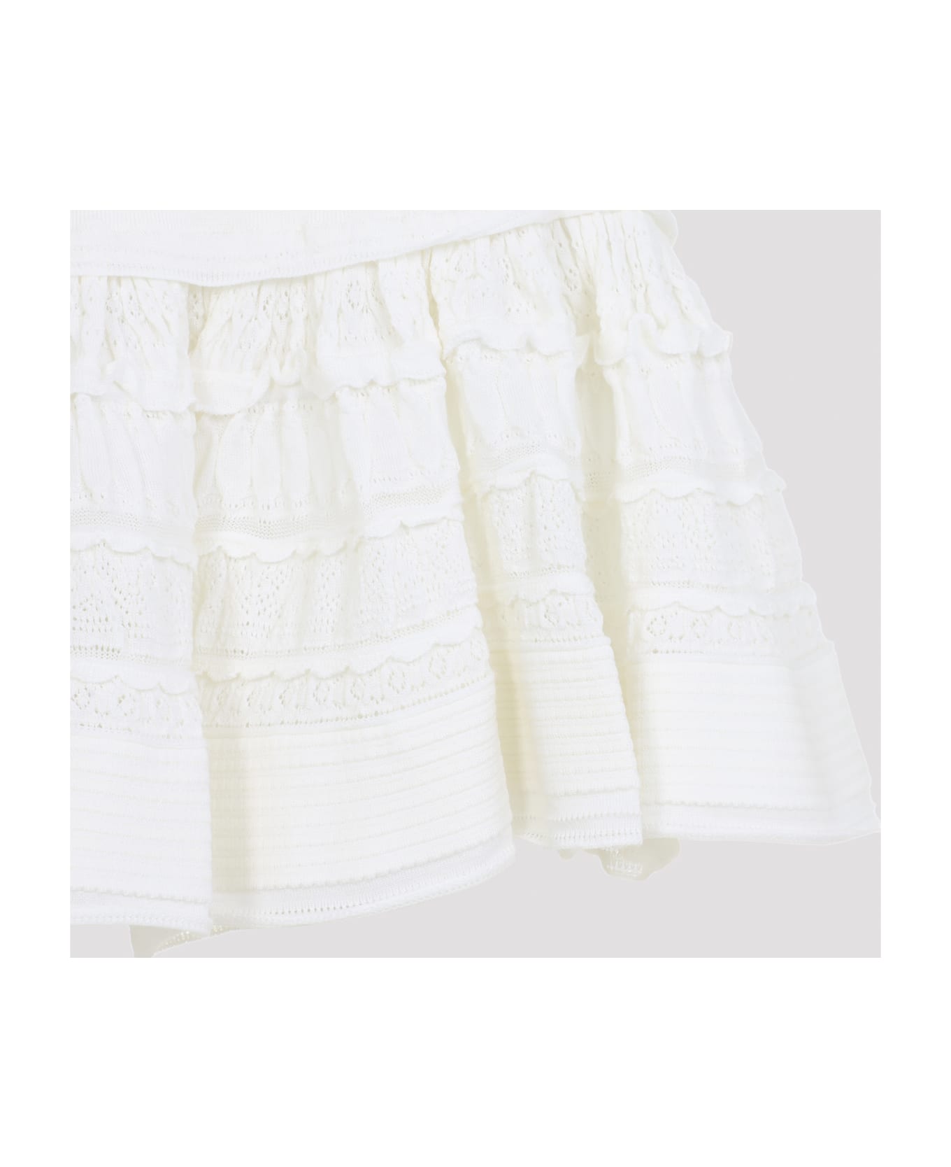 Alaia Alaïa Ruffle Mini Skirt - Blanc スカート