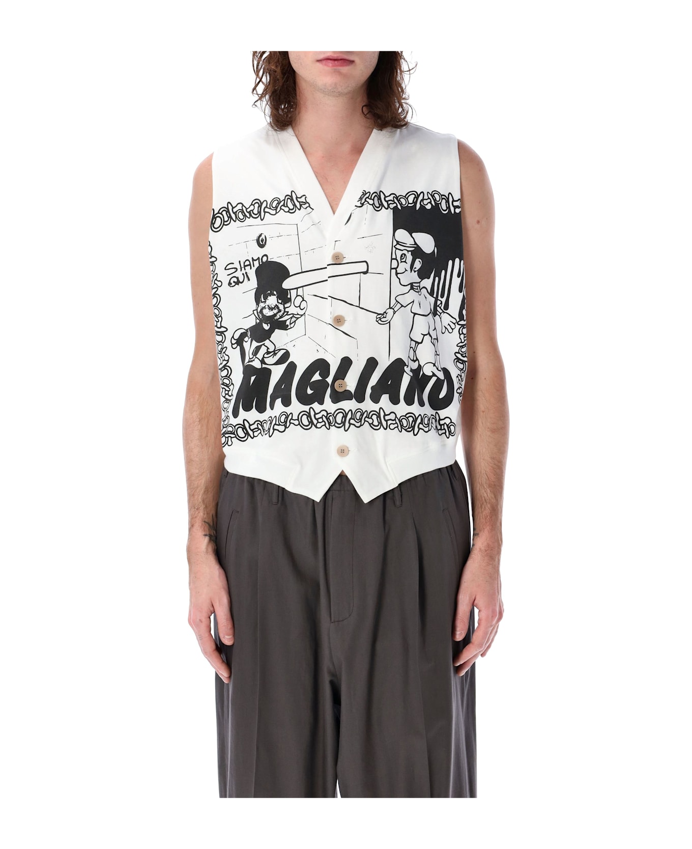 Magliano Printed Vest - White