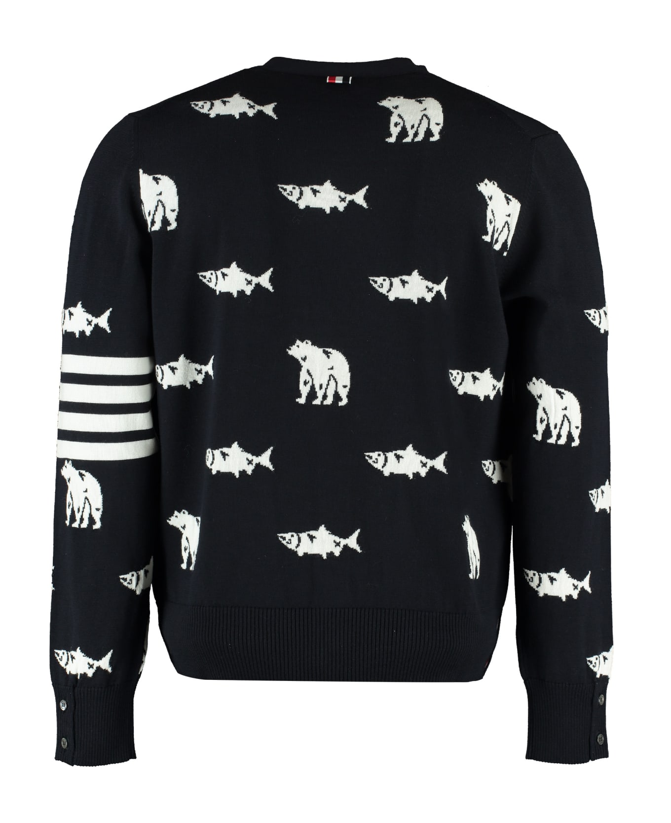 Thom Browne Merino Wool Cardigan - blue