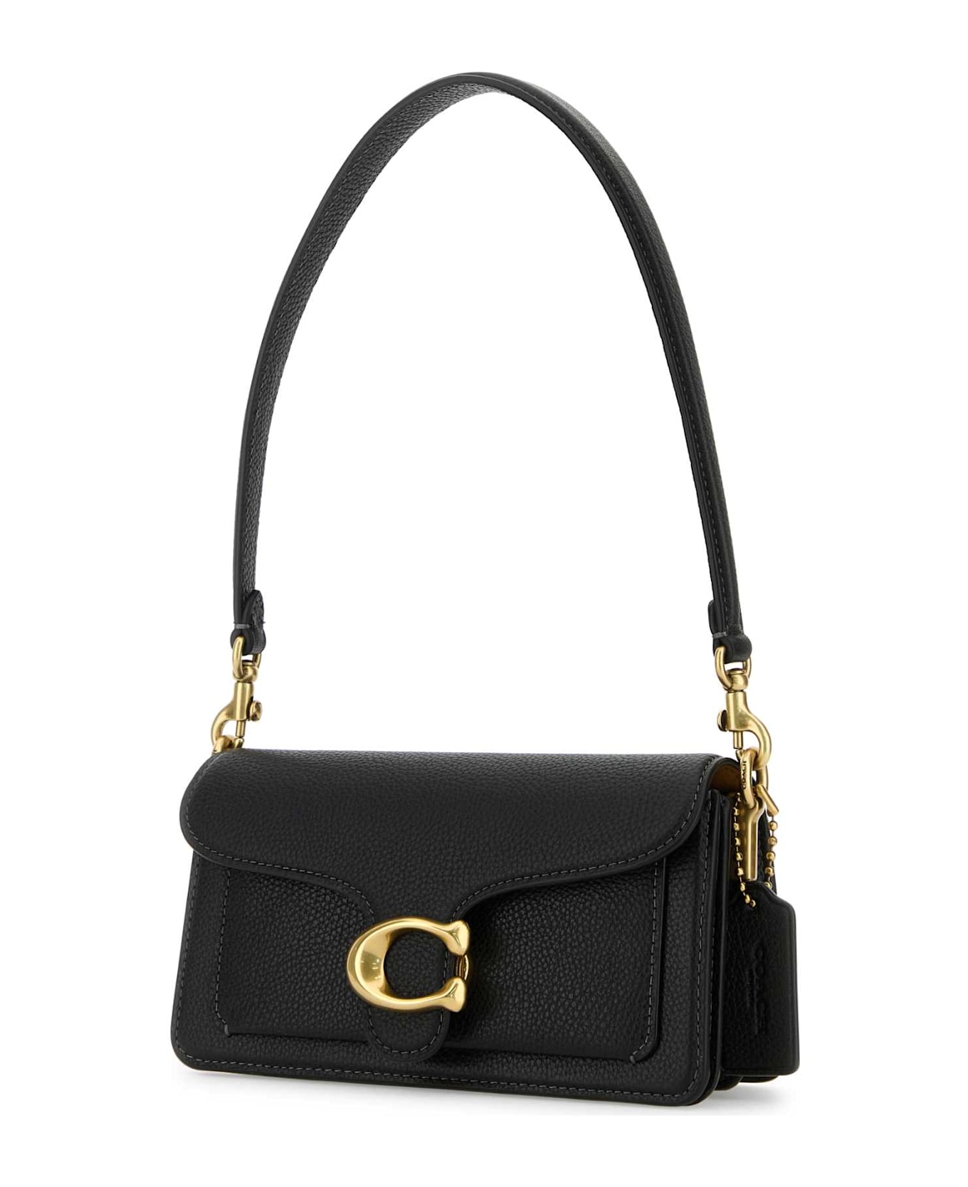 Coach Black Leather Tabby 20 Shoulder Bag - B4BLACK