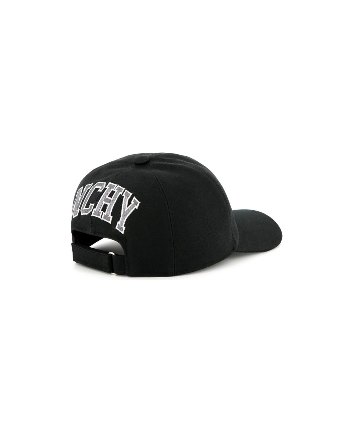 Givenchy Black Baseball Cap With Maxi Logo Lettering On The Front In Cotton Boy - Black