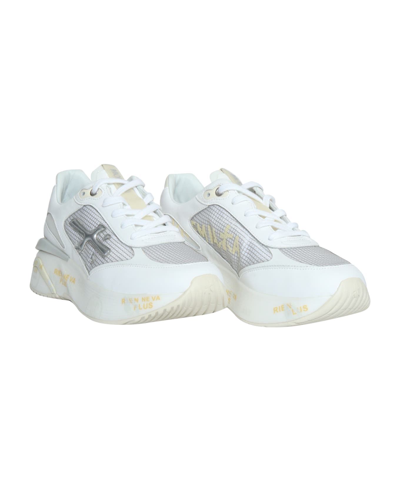 Premiata White Silver Moerund Sneakers - WHITE