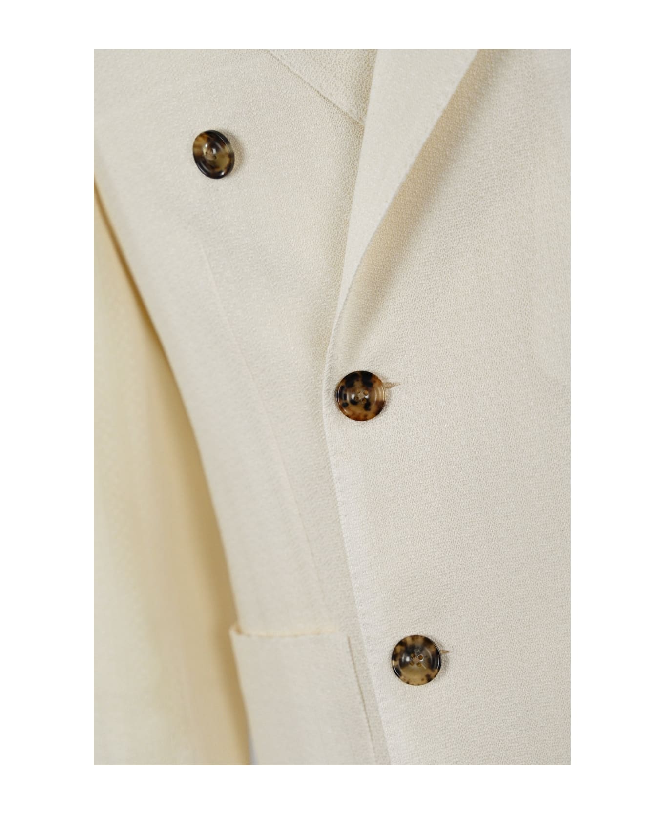Lardini Double-breasted Cotton Jacket - Ivory ブレザー