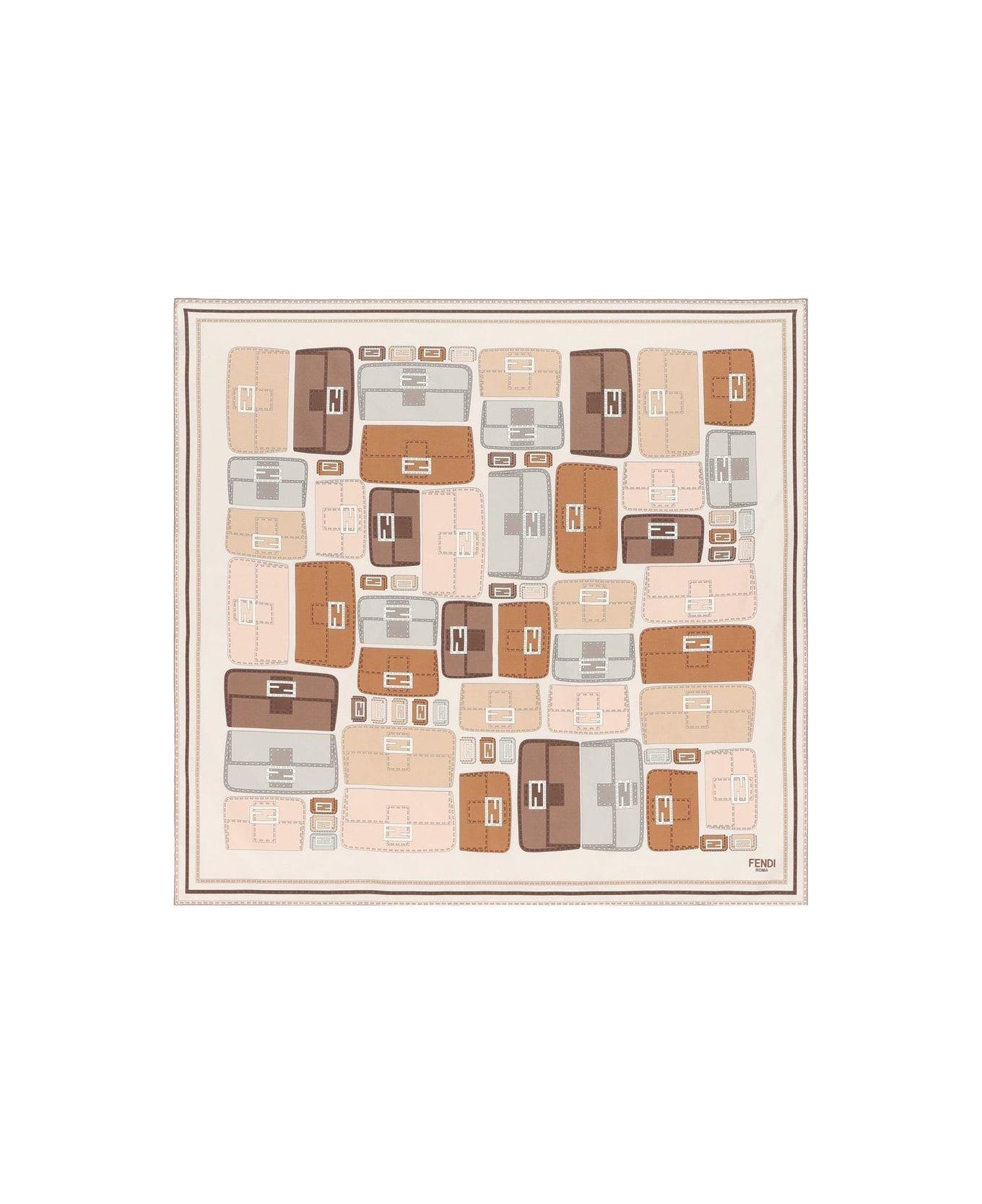 Fendi Baguette Finished-edge Scarf - Beige