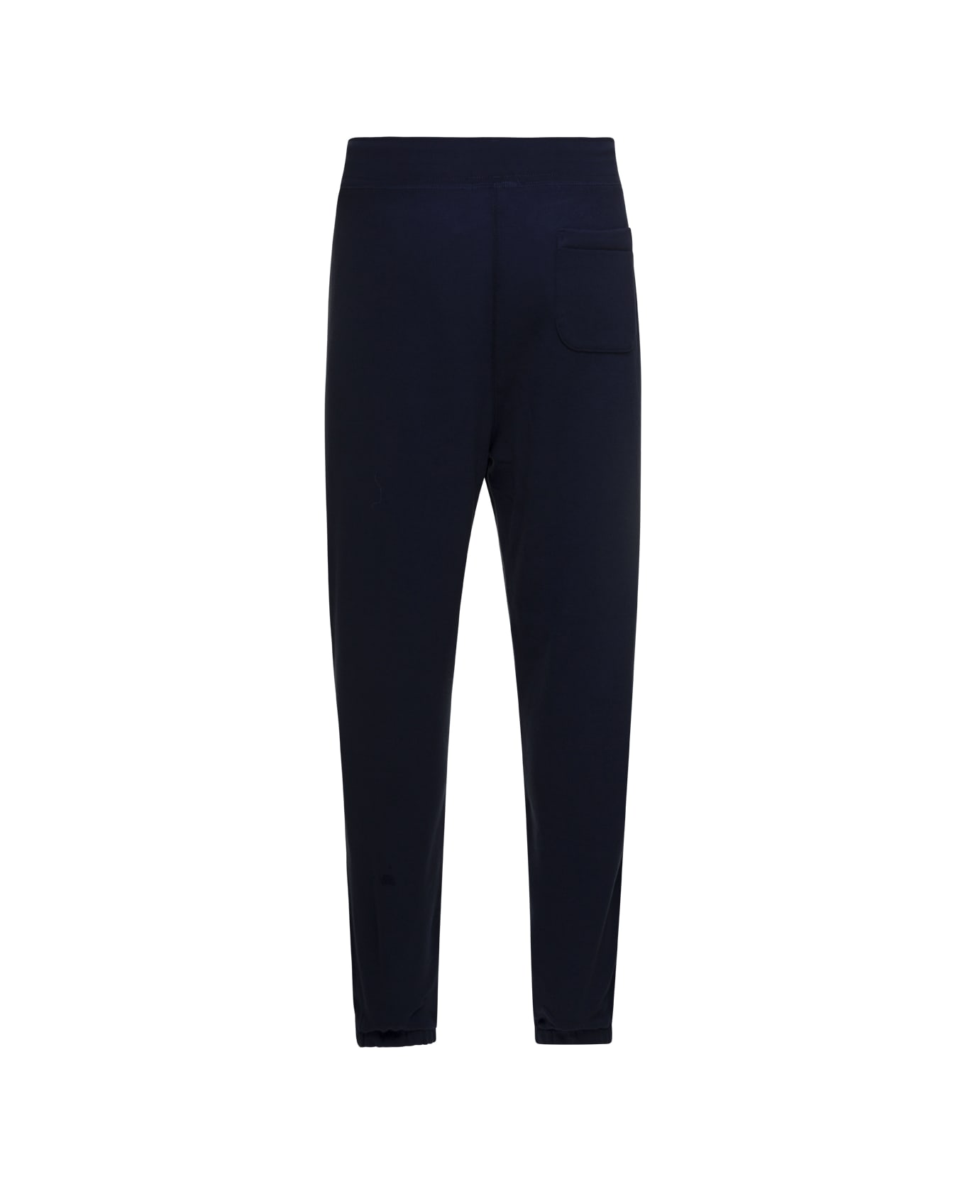 Polo Ralph Lauren Blue Sweatpants With Drawstring In Cotton Blend Man - Blue ボトムス